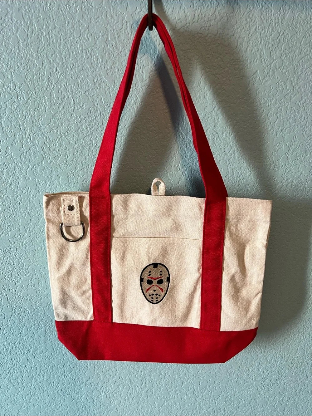 Spirit Halloween Jason mini canvas tote- nwt